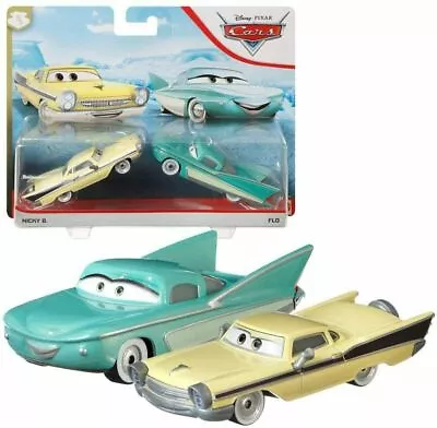 Disney Pixar Mattel Nicky B. & Flo 1:55 Diecast Vehicle - 2 Pack Set • £19.99