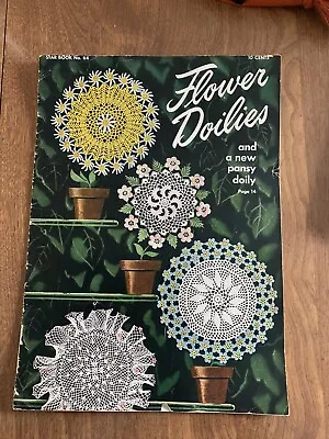 Vintage 1949 Star Book Flower Doilies Crochet Pattern Book 9 Classic Designs • $24.50