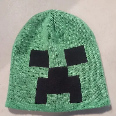 JINX Minecraft Creeper Face Knit Beanie Green Kids O/s • $6.99