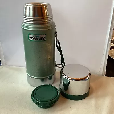 Vintage Aladdin Stanley Thermos No. A-1350B 24 Oz. Wide Mouth Green - USA • $24.99