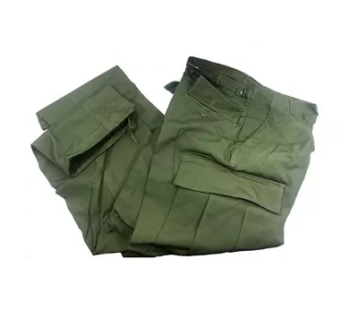 Vietnam Era Small Long Ripstop 3rd Pattern Jungle Trousers Zipper Fly MINT • $109.50