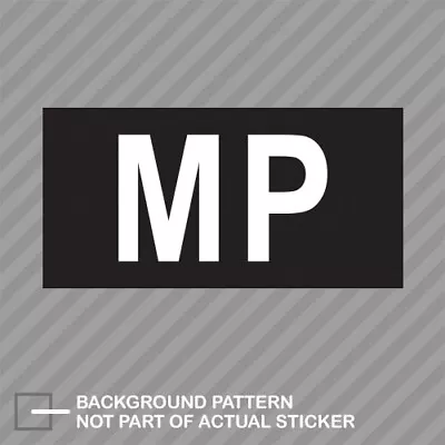 MP Black Armband Sticker Decal Vinyl Army Military Police Mil • $21.96