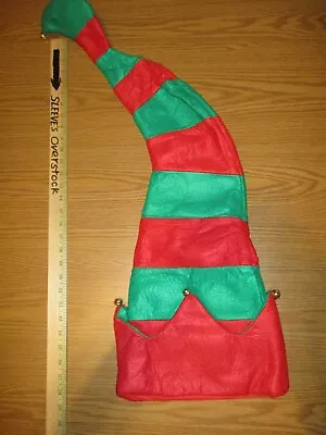 Funny Party Hats Christmas Hats Long Striped Felt Plush Elf Hat Holiday Hats • $9.99