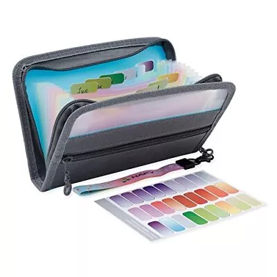 Zippered Expandable Accordian File Organizer Folder With 13 Pockets • $15.55