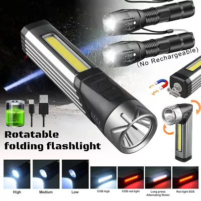 1000000LM Rechargeable LED COB Work Light Mechanic Flashlight Lamp Magnetic Base • $10.99