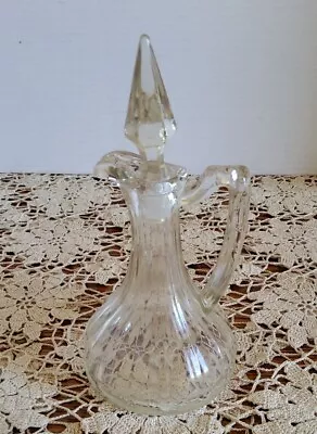 Vintage Clear Glass Cruet With Stopper • $7