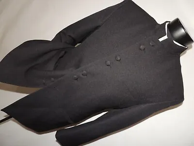 Exquisite Alberto Cellini Men's Black Nehru Collar Jacket Coat 40 Short • $47.60