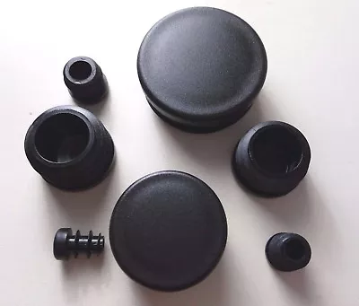 £15.40 • Buy Round Plastic Blanking End Caps  Pipe Tube Inserts Plugs Bungs / Black
