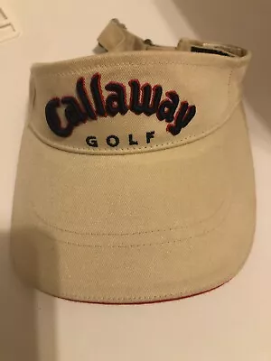 Callaway Golf Tour Visor Cap Khaki Hat Golfing Club Course Beach Boat Sail Putt • $5.99