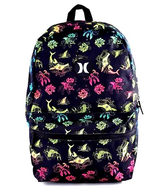 Hurley Aerial Print Black School Backpack 15  Laptop Sleeve • $29.99