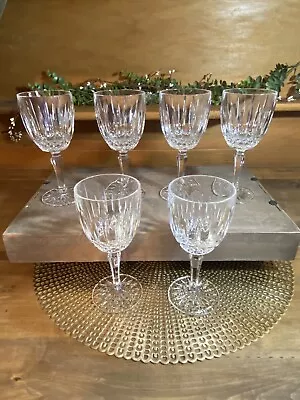 Set Of 6 Mikasa Old Dublin Crystal Wine Glasses/Goblets 6 1/2  8 Oz ~ NICE~ • $41.99