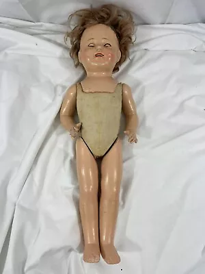 VTG Antique Composition Sleepy Eyes Baby Doll Cry Box Teeth 19” Parts Repair • $16.99