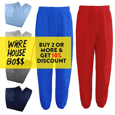 Hi Mens Womens Unisex Plain Sweatpants 3 Pocket Casual Fleece Jogger Drawstring  • $15.50