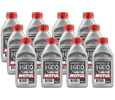 Motul RBF 600 FL - 6L AM - Fully Synthetic DOT 4 Racing Brake Fluid (12 X 0.5L) • $184.95