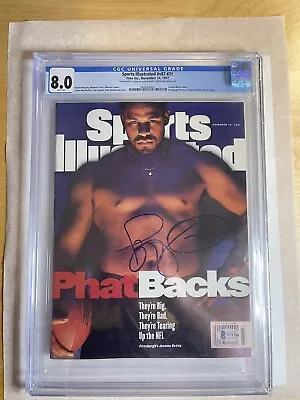 Jerome Bettis Sports Illustrated CGC 8.0 Newsstand Autographed Beckett • $275