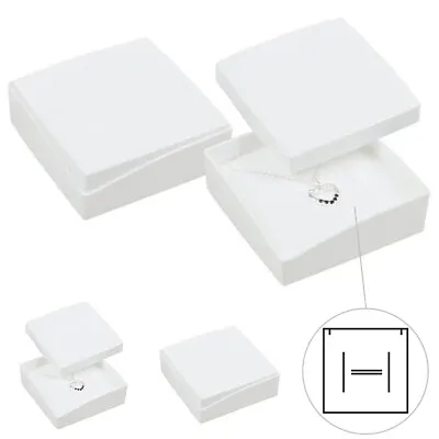 Jewellery Box White Ring Necklace Pendant Earrings Bracelet Gift Foam Padded New • £94.99