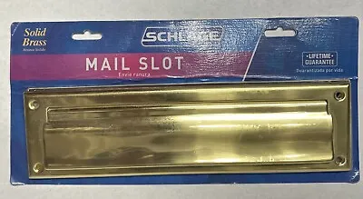 Schlage SC620B3 MAILBOX Mail Slot 2 11/16   Door Cutout 11.5  W Bright Brass AA • $24.99