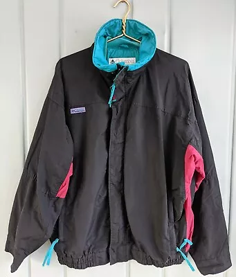 Vintage 90s Columbia Bugaboo Mens Large Jacket Shell Only Retro Ski Colorblock • $26.99