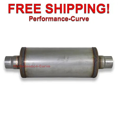 Performance Exhaust Muffler - Stainless Steel - 2.25  C/C - 6  Round - 14  Body • $59.95