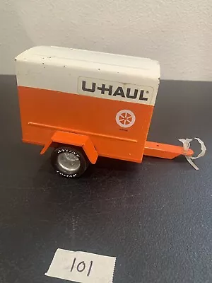 Rare Vintage Nylint U Haul Pressed Steel Metal Enclosed Trailer Orange 1970s • $34.99