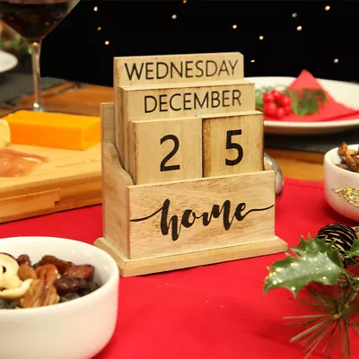 £7 • Buy Wooden Vintage Perpetual Calendar In Wood | M&W