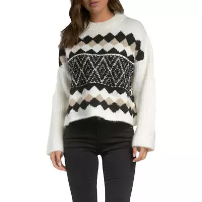 Elan Women's Knit Pattern Long Sleeve Crewneck Pullover Sweater • $7.99