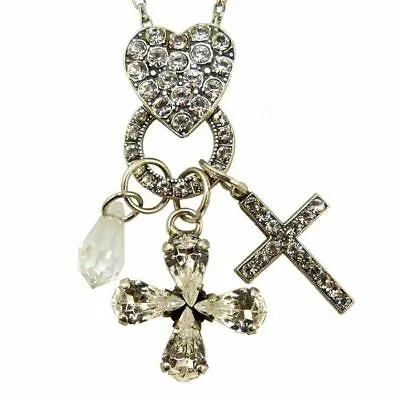 Mariana Handmade Swarovski Heart Cross Flower Circle Pendant Necklace 5019/3 001 • $97