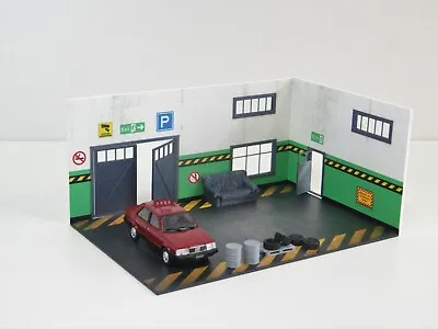 Diorama Car Garage Diorama Model Kit Auto Garage Model Car Display Scale 1:43 • £53.99