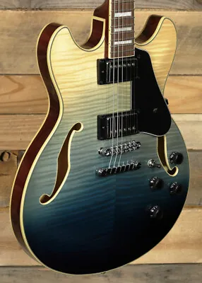 Ibanez AS73FM Semi Hollowbody Guitar Transparent Indigo  Fade • $549.99