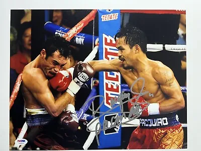 Manny Pacquiao Signed 11x14 Autographed Photo Vs Oscar De La Hoya PSA/DNA • $199.99