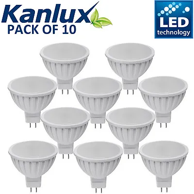 10x 5W MR16 LED Bulbs SMD Lamp Spotlight Cool White GU5.3 50W Halogen Bulb DC12V • £24.95