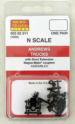 N Scale Andrews Trucks W/Short Extension Couplers (1 Pair) - MTL #00302011 • $5.65