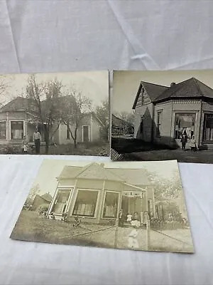 3 Antique Muncie Indiana Real Photo Post Cards Burkey Brothers House Photos • $18.99