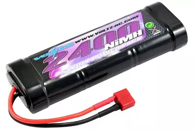 Voltz 2400mAh 7.2v NiMH RC Car Battery Stick Pack W/Deans T Connector • £18.38