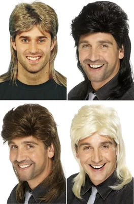 £15.99 • Buy 80s Mullet Wig Jason Donovan Mens Hillbilly Fancy Dress Costume Accessory Adults