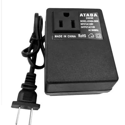 200W Voltage Converter Transformer  To  Step Down Travel  Plug X2Y8 • $33.08