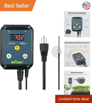 Multifunctional Heat Mat Thermostat Controller - Rugged Construction - 40-108°F • $34.99