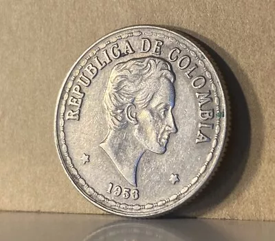 1956 COLOMBIA 20 CENTAVOS - Great Collectible - FREE SHIPPING - Z614 • $1.75