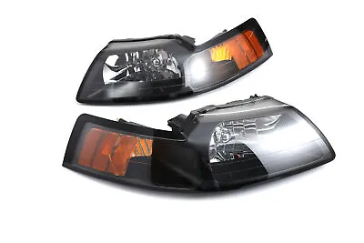 Headlights Headlamps Left & Right Pair Set NEW For 99-04 Ford Mustang • $63.98