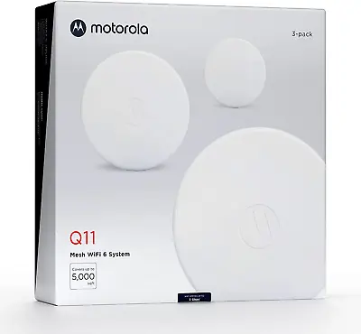 Motorola Q11 Mesh WiFi 6 System AX3000 3 Pack FS Wi-FI Routers Extender NIB • $109