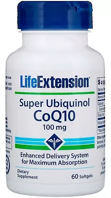 Life Extension Super Ubiquinol CoQ10 200mg/100mg/50mg Co-Enzyme Q10 | 3 SIZES • £29.99