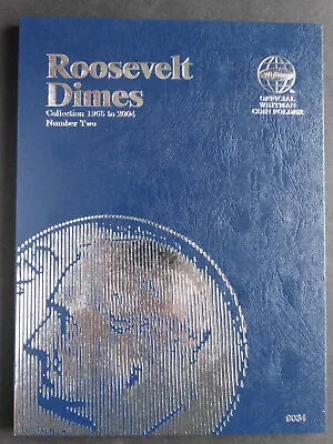 Whitman Roosevelt Dimes Dime Coin Folder Number 2 1965-2004 Album Book 9034 • $9.55