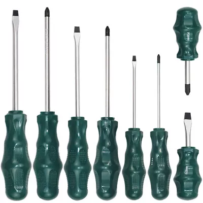 8Pcs Magnetic Screwdriver Set Heavy Duty Phillips Slotted Precision Hand Tool • £8.98