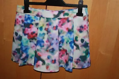 Multi Coloured Print Tailored Shorts - Size 10 • £6.50