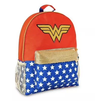 Wonder Woman School Bag Backpack Kids Adults Bag Red Blue New Free Postage • £9.49