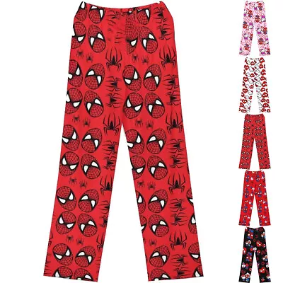 Cute Hello Kitty Spiderman Pyjama Bottoms Womens PJ's Trousers Pants Nightwearש • $16.39