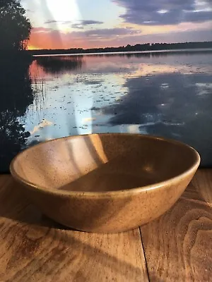 Monmouth Serving Bowl Western Stoneware Mojave Pottery Maple Leaf Illinois 8.5”D • $12.39