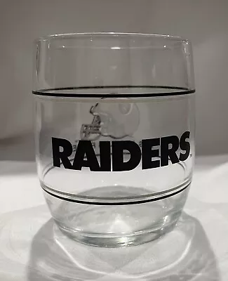 Los Angeles Raiders Rock Glass 1990's Gas Station Promotion • $9