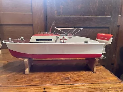 Vintage Lang Craft Power Driven Model Boat W/Motor 13 X5  • $100
