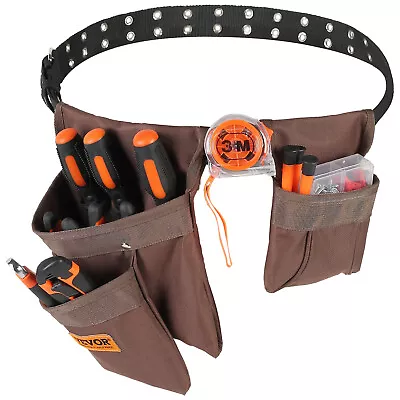 VEVOR Tool Belt Carpenter Construction Tool Pouch 13 Pockets 29 -54  Waist Size • $15.19